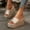 Gold, variant on Wedge Chunky Platform Womens Sandals Backless Slip on Comfy Round Open Toe Mules Summer Sandals for Women Gold 9(42)