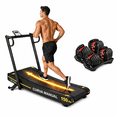 thumbnail image 1 of Caminadora Curva Bluelander Plegable con Pantalla Digital, Velocidad hasta 22 km/h, Incluye un Par de Mancuernas Ajustables de 5 a 52.5 Libras (2 a 24 Kg), 1 of 5