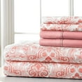 thumbnail image 2 of Spirit Linen Home - Twin Microfiber Paisley Soft Pink Sheet Set, 2 of 3