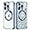 Blue, variant on Magnetic Clear for iPhone 15 Pro Case Compatible with Magsafe Glitter Blue Leopard Pattern Design for Women Girls Men Soft TPU Electroplated Phone Case for iPhone 15 Pro Blue