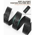 thumbnail image 5 of WHIPPY Men's Western Cowboy Belt for Jeans Pants Leather Ratchet Belt with Automatic Buckle, 5 of 6