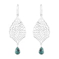 thumbnail image 4 of Turquoise Earrings, Drop Filigree Earrings, Turquoise Gemstone Handmade Jewelry, 4 of 4