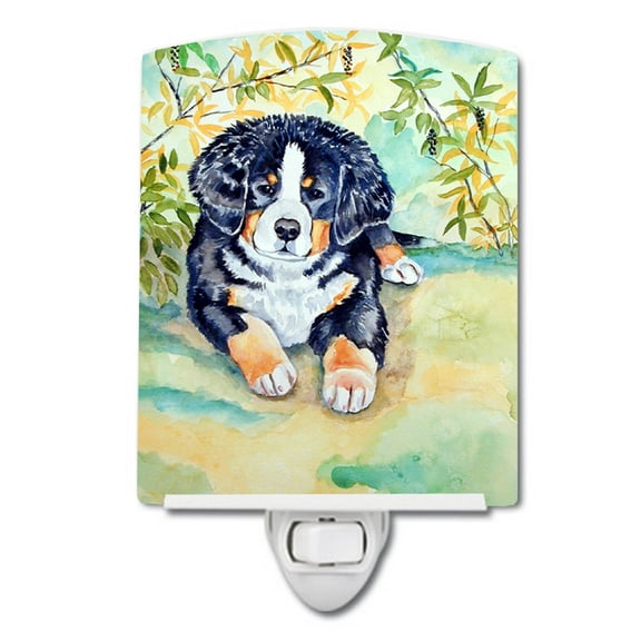 Caroline's Treasures 7010CNL Bernese Mountain Dog Puppy Ceramic Night Light, 6x4x3", multicolor