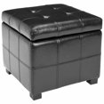 thumbnail image 4 of SAFAVIEH Maiden Rustic Flip Top Square Tufted Ottoman, Black, 4 of 4