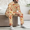 thumbnail image 6 of Bingfone Men's Pajama Set 2 Piece Loungewear PJs, Long Sleeve with Pajama Pants-Cute Foxes, 6 of 7