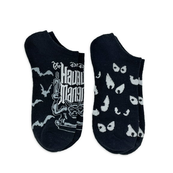 Haunted Mansion Women's Halloween No-Show Socks, 2-Pack, Size 4-10