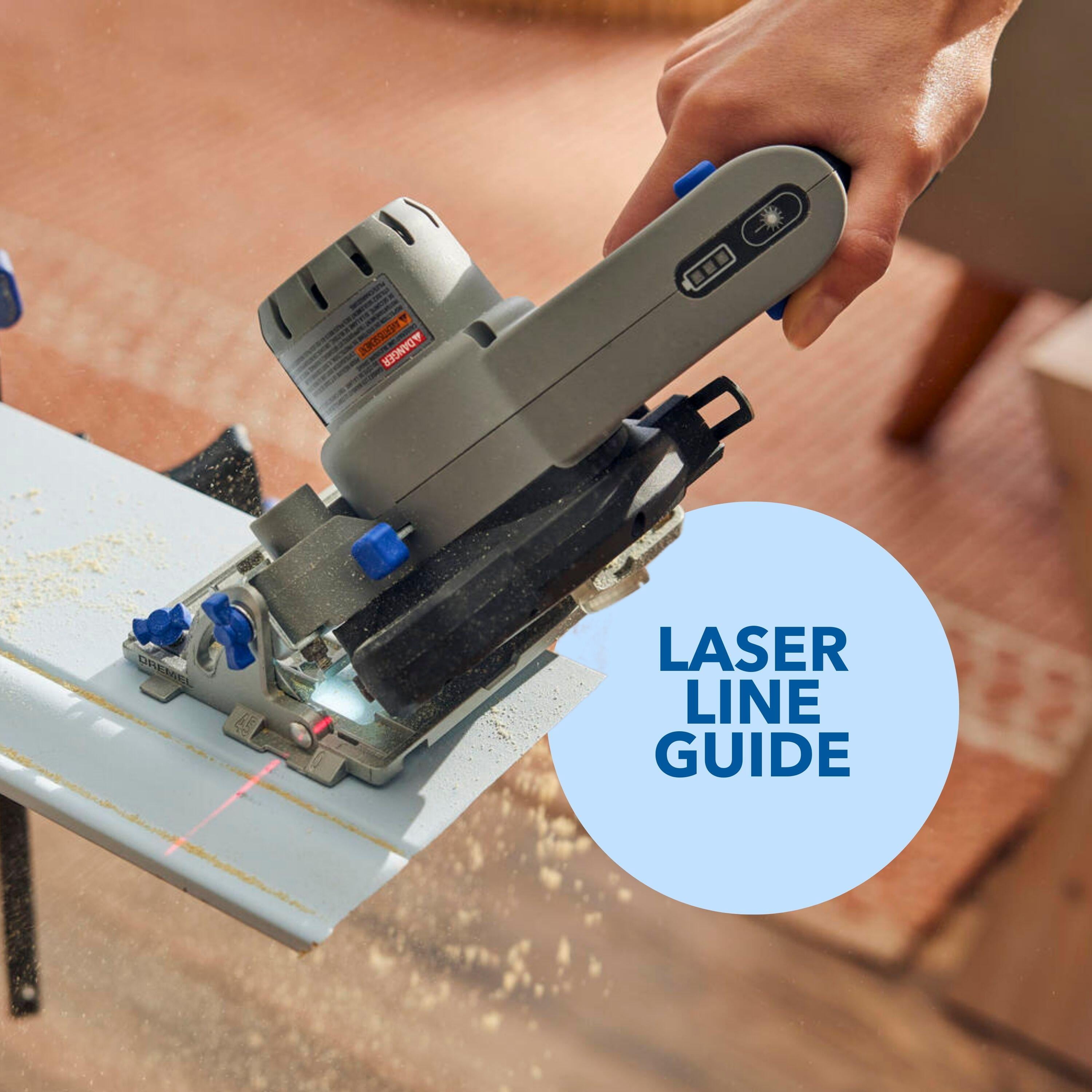 Dremel Blueprint 12V 3-3/8" Mini Circular Saw with Integrated Laser Guide, 2Ah Lithium-Ion Battery and Fast Charger (CS12V-S1)