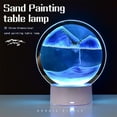 thumbnail image 3 of ADruer Falling Moving Sand Art Picture with Colorful LED, 3D Hourglass Deep Sea Sandscape Quicksand Art Dynamic Liquid Sand Map 360° Rotating Hourglass Decoration for Home, Office Desktop (#4), 3 of 6