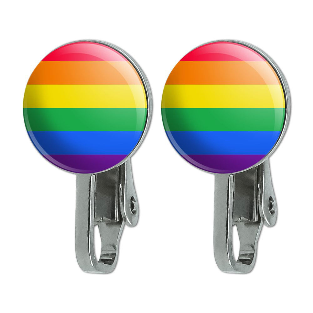 RAINBOW Colour Stud Earrings Sterling Silver Colourful Minimalist Dainty Gay Lesbian Pride Diversity Individuality Marriage Equality LGBT