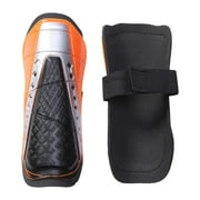 Baoblaze Soccer Shin Guards Breathable Shin Pads Comfortable Leg Guards Leg Protector Orange 19 cm