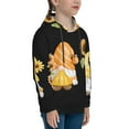 thumbnail image 3 of Lsque Sunflower Gnomes 5 Patten Youth Hoodie Sweatshirt Pullover with Kangaroo Pocket Boys and Girls Hoodie Warm Hoodie for Kids-Large, 3 of 6