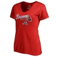 thumbnail image 2 of Women's Red Atlanta Braves Team Lockup T-Shirt, 2 of 3