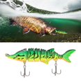 thumbnail image 2 of 11cm Plastic Artificial Lure Fishing Bait Multisection Sinking Wobbler Hooks Gear(JM040-6), 2 of 8