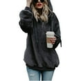 Fleece Jacket For Women Hooded Sweatshirt Winter Warm Wool Zipper