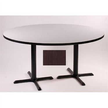 Cafe and Breakroom Tables - Round Table - Mahogany