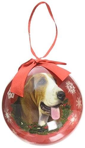 Basset Hound Christmas Ornament Shatter Proof Ball Easy To Personalize 
