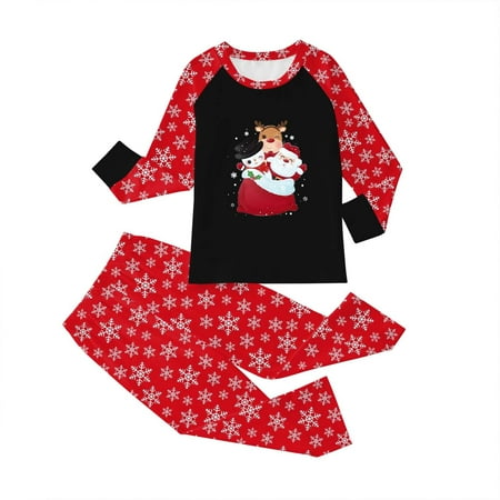 

Family Matching Outfits Kids Jumpsuit For Christmas Pajamas Cute Big Headed Deer Print Plaid Long Sleeve Romper Soft Casusal Holiday Sleepwear Matching Outfits Set (4 Years-5 Years)