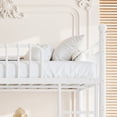 thumbnail image 6 of Leumius Queen over Queen Metal Bunk Bed with Unique Curved Guardrail Design, Round Tube Bunk Bed Frame, Metal Bunk Bed Frame for Kids Teens Adults White, 6 of 9