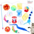 thumbnail image 1 of Summary Pet Cat Toy Set 21 Pcts Cat Channel Funnies Stick Plush Mouse Amazon Combination Toy, 1 of 7
