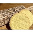 thumbnail image 1 of TRIBAL Embossing Rolling Pin. Laser Engraved Dough Roller for Embossed Cookies or Pottery by Algis Crafts, 1 of 4