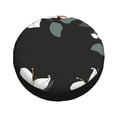 thumbnail image 2 of Waterproof Spare Wheel Cover, Flower's Party Deep Black Adjustable Wheel Cover For Jeep Trailer RV SUV Car, 15 inch, 2 of 8