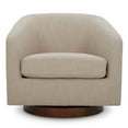 thumbnail image 6 of CHITA Swivel Accent Chair Fabric, Round Barrel Arm Chair Living Room, Flax Beige, 6 of 11