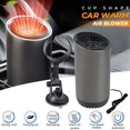 thumbnail image 4 of Calentador De Coche Portátil Descongelador De Coche Calentamiento Rápido Y Ventilador De Refrigeración Mini Ventilador De Parabrisas De Automóvil 150W 12V Descongelador De Parabrisas Desempañador De Vogacara VI012470-02, 4 of 6