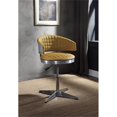 thumbnail image 3 of ACME Brancaster Chaise Réglable en Cuir Pleine Fleur Curcuma et Chrome, 3 of 8
