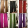 thumbnail image 3 of 2 PANELS SILK BLACKOUT THERMAL GROMMET FOAM LINED WINDOW CURTAIN DRAPE BLA#, 3 of 4
