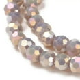 thumbnail image 2 of U8MO 10 Strands Faceted Round Full Rainbow Plated Electroplate Glass Beads 4mm 14.9"-Rosy Brown, 2 of 3