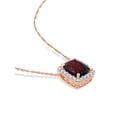 thumbnail image 4 of Everly Women's Garnet 14k Rose Gold Necklace, 4 of 6