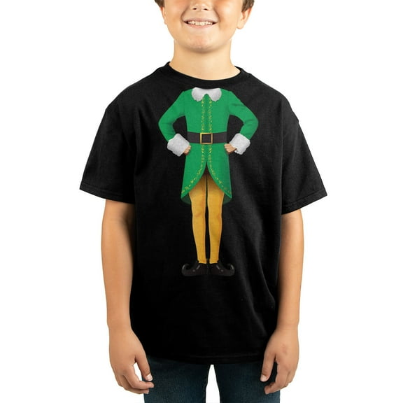 Elf Movie Youth Boys Graphic Tee Boys Buddy the Elf Shirt-Medium