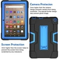 thumbnail image 3 of SOATUTO Case for Amazon Fire HD 8 2020 Tablet, Hybrid Drop Proof Shock Resistant Rugged Kids Friendly Case Built-in Kickstand For Amazon Fire HD 8 2020 / Fire HD 8 Plus 10th Gen 2020 - Black+Blue, 3 of 7