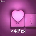 thumbnail image 7 of 4Pcs US Standard Plug LED Energy-saving Night Light Couple Room Atmosphere Light Bedroom Bedside Lamp Light Control Sensor, 7 of 7