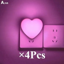 4 American standard plugs, LED energy-saving night lights, couple room ambient lights, bedroom bedside lights, light control sensors