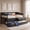 Black, variant on Twin Daybed with Trundle,Metal Sofa Bed Frame with LED Lights & Storage Drawers for Living Room Bedroom,White