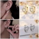thumbnail image 2 of 2 Pairs Small Hoop Earring Heart Earrings Women Ear Jewelry Tiny Ear Hoops for Cartilage, 2 of 3