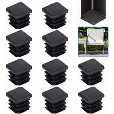 Tapa para tubo cuadrado 20x20 mm Tapa de extremo de tubo cuadrado negro Tapa de plástico para tubo cuadrado Tapa de extremo de listón cuadrado Tubo de silla sólida Tapa de extremo de pata de mesa