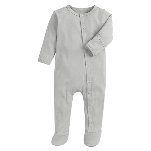 XYIJANI Clearance Baby Clothes Baby Boys Girls Jumpsuit Solid Color Long Sleeved Hooded Jumpsuit Birthday Party Indoor and Outdoor Preemie Clothes Girl (Gray1,3)