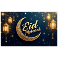 thumbnail image 2 of LUUFILx Eid Mubarak Lantern Backdrop Banner Islamic Festival Decoration for Party Decorations Photo Booth Background Celebration Props Party Supplies, 2 of 9