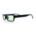 thumbnail image 6 of SA106 Mens Hippie Pimp Color Lens Narrow Rectangular Black Frame Sunglasses Green, 6 of 7