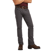 Ariat Rebar M7 Slim DuraStretch Made Tough Straight-Leg Pants for Men - Rebar Grey - 34x34