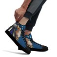 thumbnail image 5 of Chihuahua Police Dog Thin Blue Line Christian Cross High Top Canvas Shoes Sneakers Black Size 11.5, 5 of 7