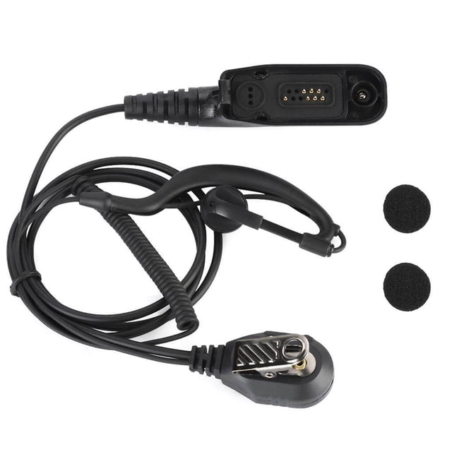 Matsuzay Auricular de micrófono negro para XPR6000/6500/6550/7000/7550 P8200 P8268 Cerraduras de hardware