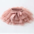 thumbnail image 3 of Ohufall Toddler Girls Tutu Skirts Summer Solid Breathable Tulle Fluffy Tiered Ruffle Party Skirts Cute Casual Bow Knot Princess Skirts for Little Girls, 1-5 Years, 3 of 7