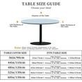 thumbnail image 2 of Round Fitted Tablecloth with Elastic Edge Design Table Cover Waterproof Stain-Resistant Wipeable Table Cloth Best for 38"-42" Round Tables Square Grid, 2 of 4