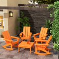 thumbnail image 2 of Polytrends  Shoreside HDPE  Eco-Friendly All Weather Square Modern 32" Conversation Table Orange, 2 of 5