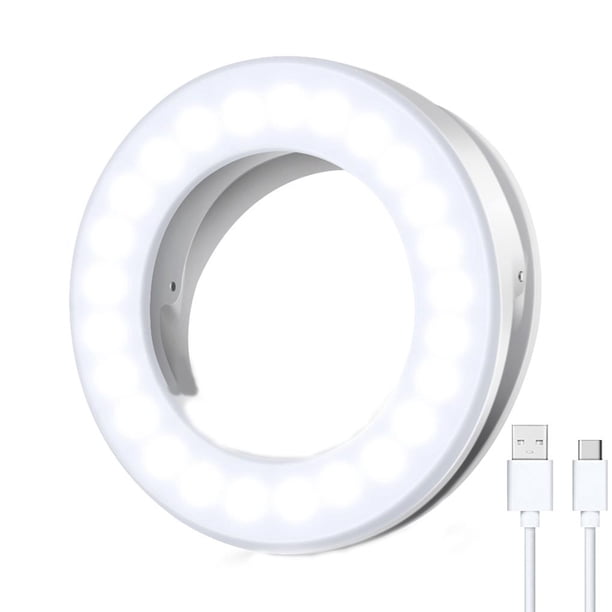 Lámpara De Anillo Para Selfie, Luz De Fotografía Delicada, Luz Recargable Con Clip Con 40 Cuentas De Lámpara Led Para Teléfono, Portátil, Tabletas, Cámara Scienceny HA016649-00