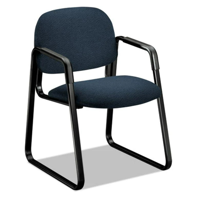 HON Solutions Seating 4000 Chair - Navy Seat - Navy Fabric Back - Black Frame - Sled Base - Navy - Armrest HON Solutions Seating 4000 Chair - Navy Seat - Navy Fabric Back - Black Frame - Sled Base - Navy - Armrest