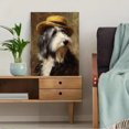 thumbnail image 5 of Bearded Collie Wearing Hat Oil Painting Canvas Print Wall Art for Living Room Bedroom Kitchen Dorm Decor, 5 of 8